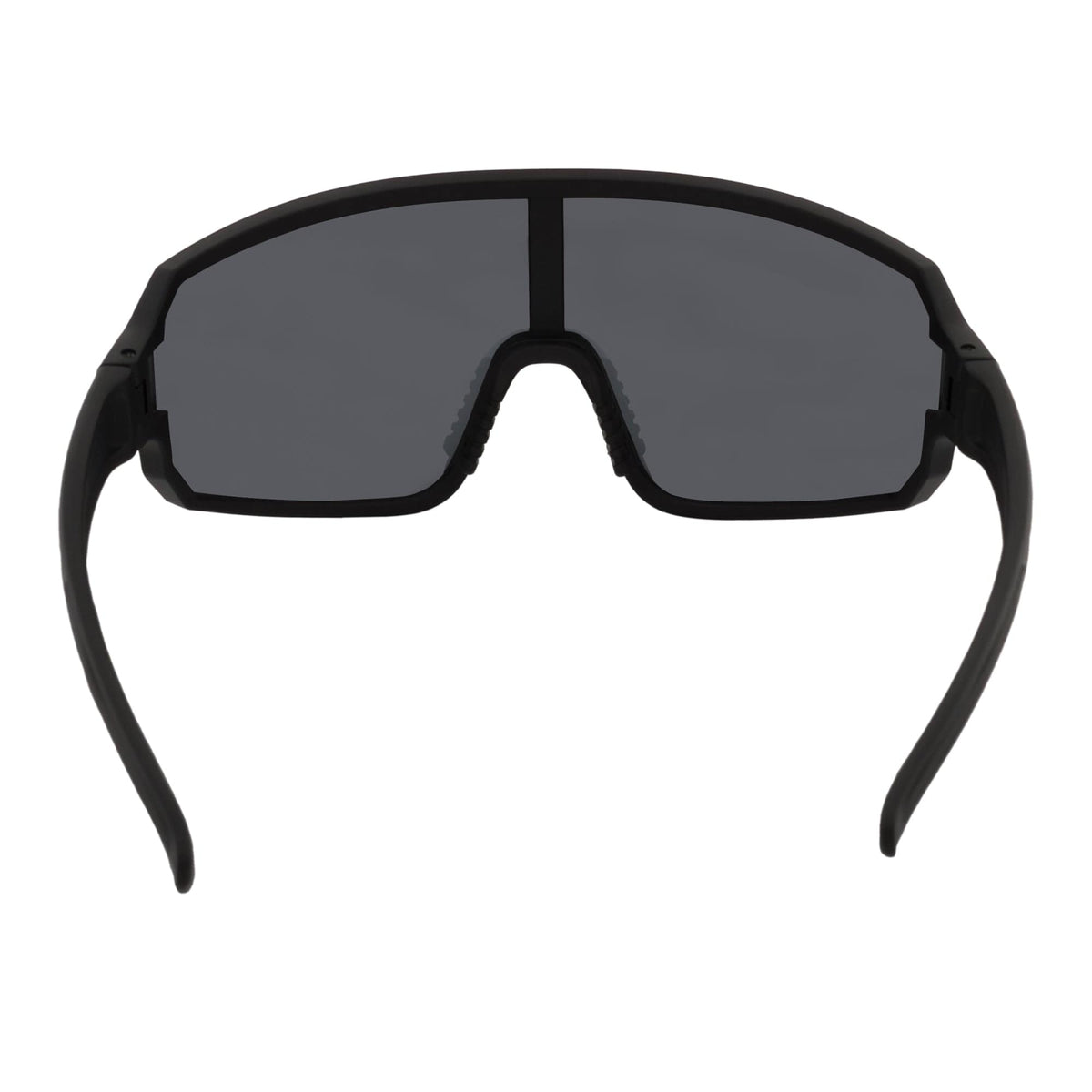 CYCLONE - Rectangle Sports Shield Sunglasses Matte Black Dark Smoke Tint