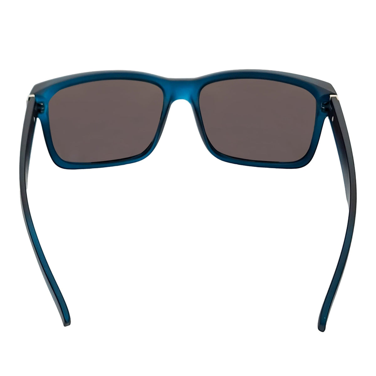 ENZO - Modern Sports Thick Square Sunglasses Frost Blue Blue Mirror