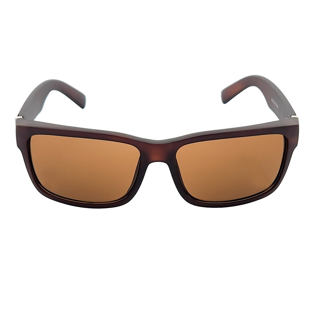 ENZO - Modern Sports Thick Square Sunglasses Frost Brown Brown Tint
