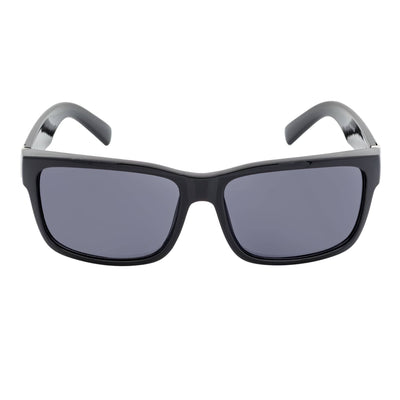 ENZO - Modern Sports Thick Square Sunglasses Gloss Black Smoke
