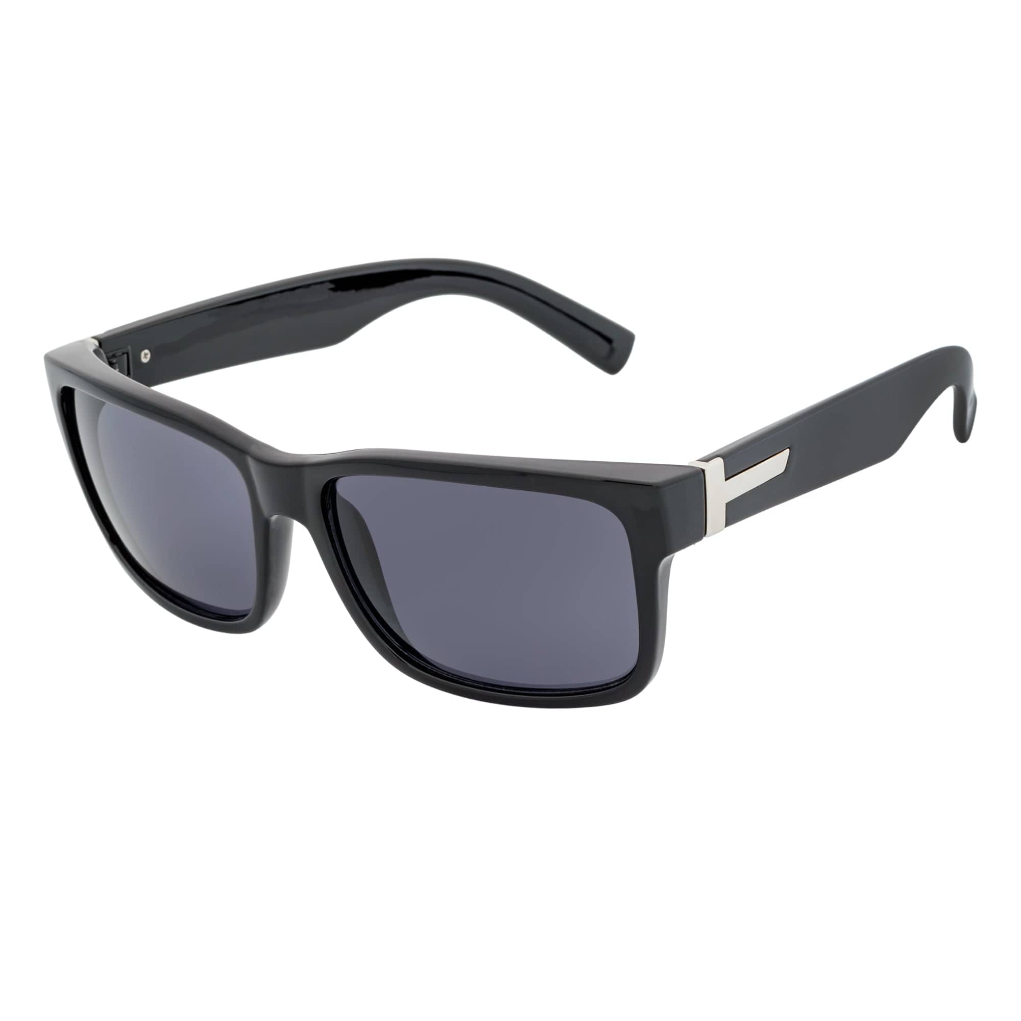 ENZO - Modern Sports Thick Square Sunglasses Gloss Black Smoke - MorspecsM1005-2