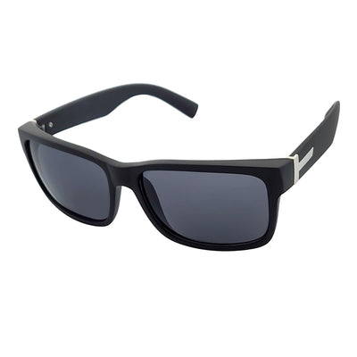 ENZO - Modern Sports Thick Square Sunglasses Matte Black Smoke - MorspecsM1005-1