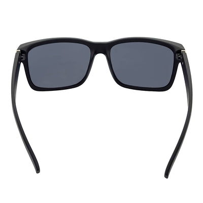 ENZO - Modern Sports Thick Square Sunglasses Matte Black Smoke