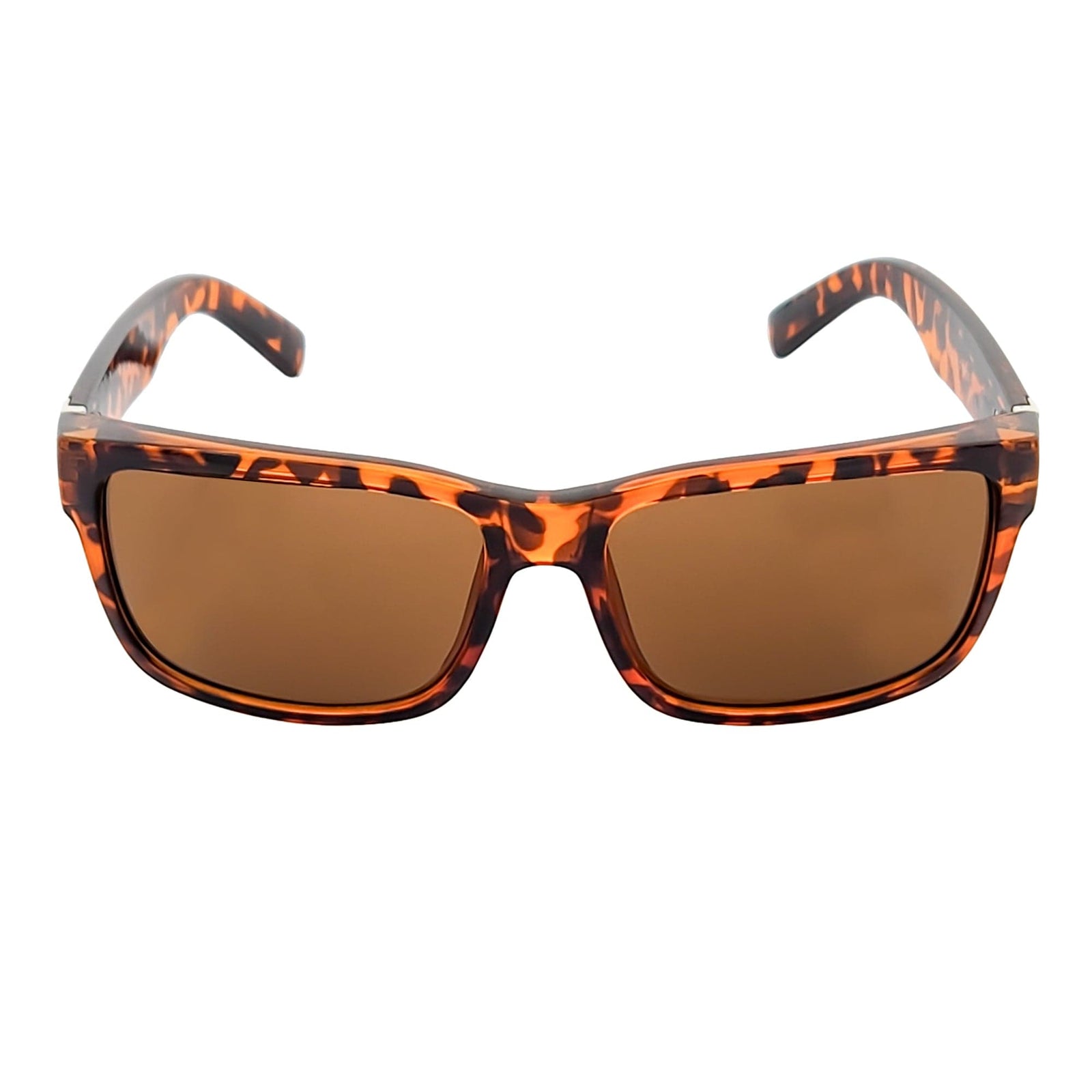 ENZO - Modern Sports Thick Square Sunglasses Tortoise Shell Brown Tint