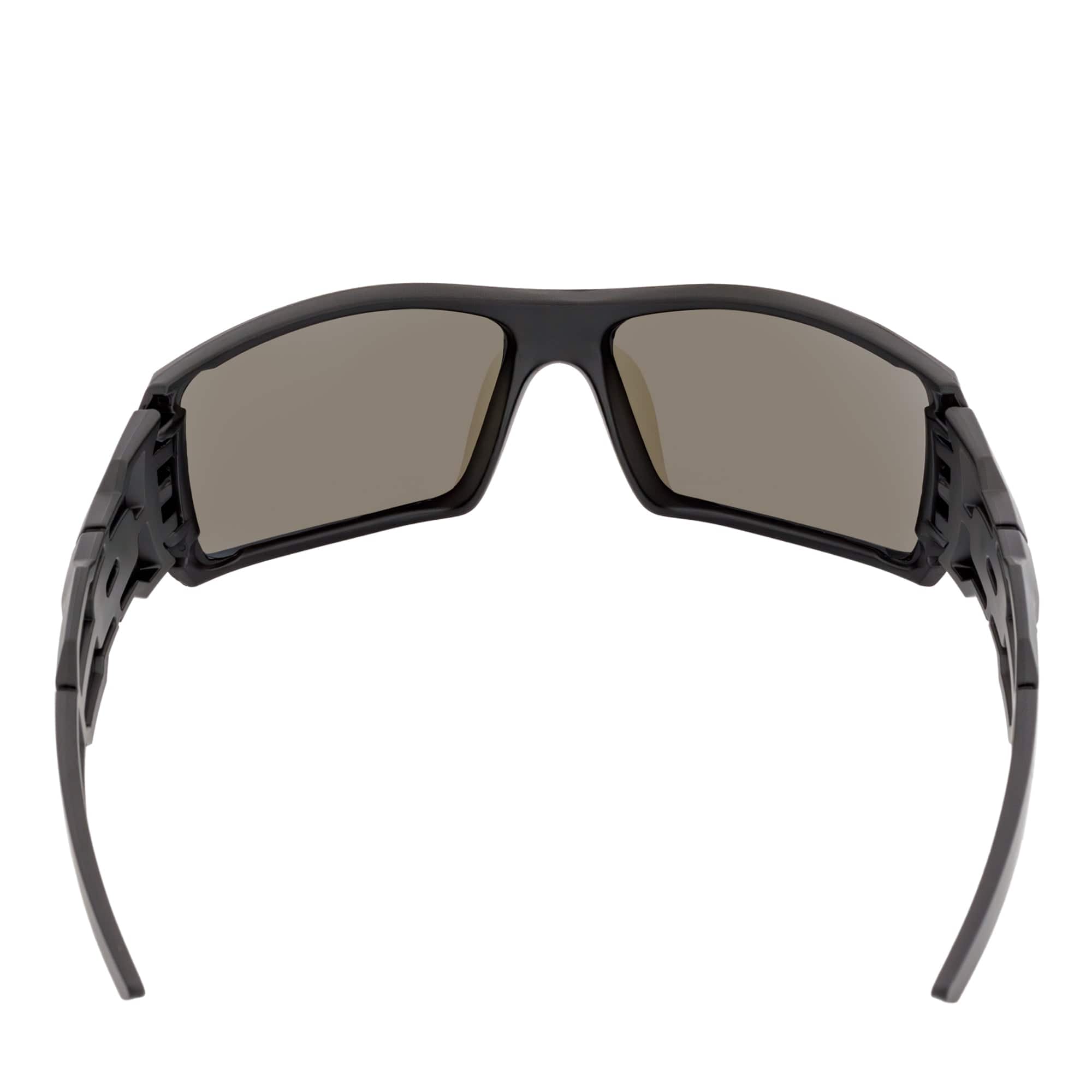FUEL - Modern Sports Wraparound Single Lens Sunglasses Matte Black Blue Mirror - MorspecsM1014-4