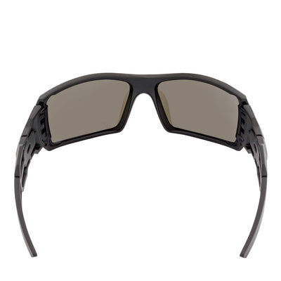 FUEL - Modern Sports Wraparound Single Lens Sunglasses Matte Black Blue Mirror - MorspecsM1014-4