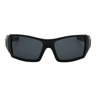 FUEL - Modern Sports Wraparound Single Lens Sunglasses Matte Black Smoke Tint