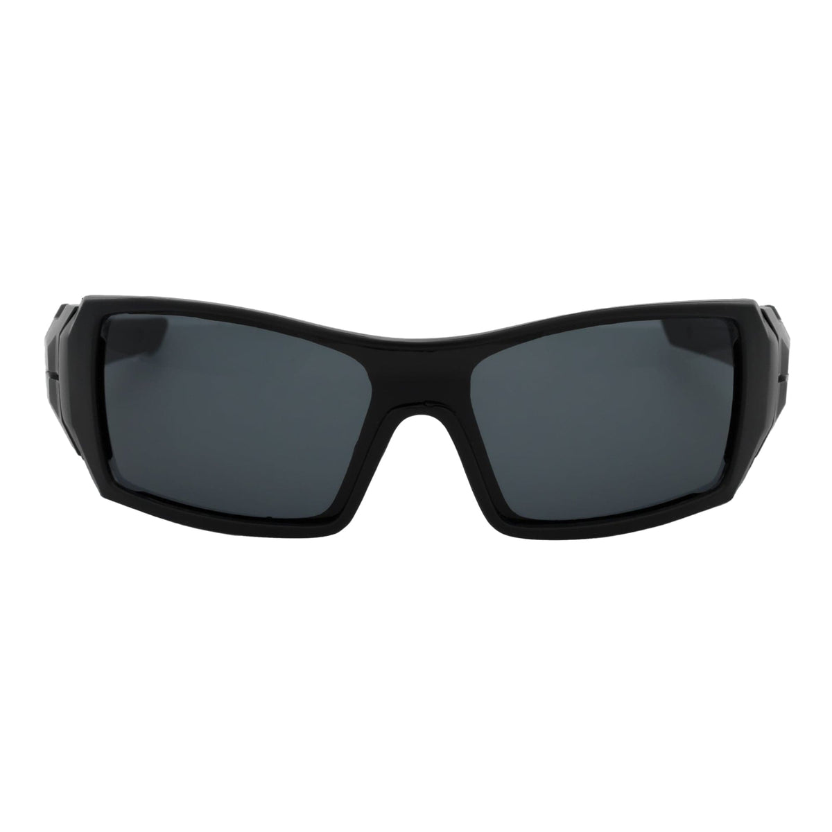 FUEL - Modern Sports Wraparound Single Lens Sunglasses Matte Black Smoke Tint