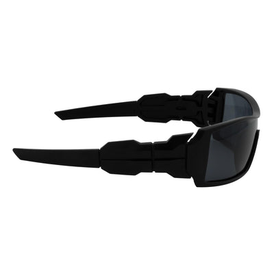 FUEL - Modern Sports Wraparound Single Lens Sunglasses Matte Black Smoke Tint