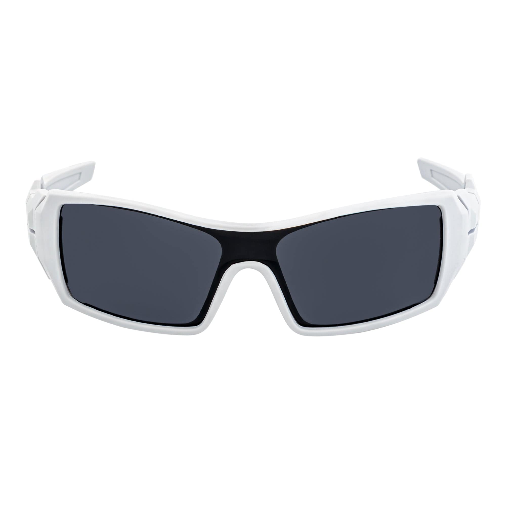 FUEL - Modern Sports Wraparound Single Lens Sunglasses Matte White Smoke Tint - MorspecsM1014-5