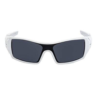 FUEL - Modern Sports Wraparound Single Lens Sunglasses Matte White Smoke Tint - MorspecsM1014-5
