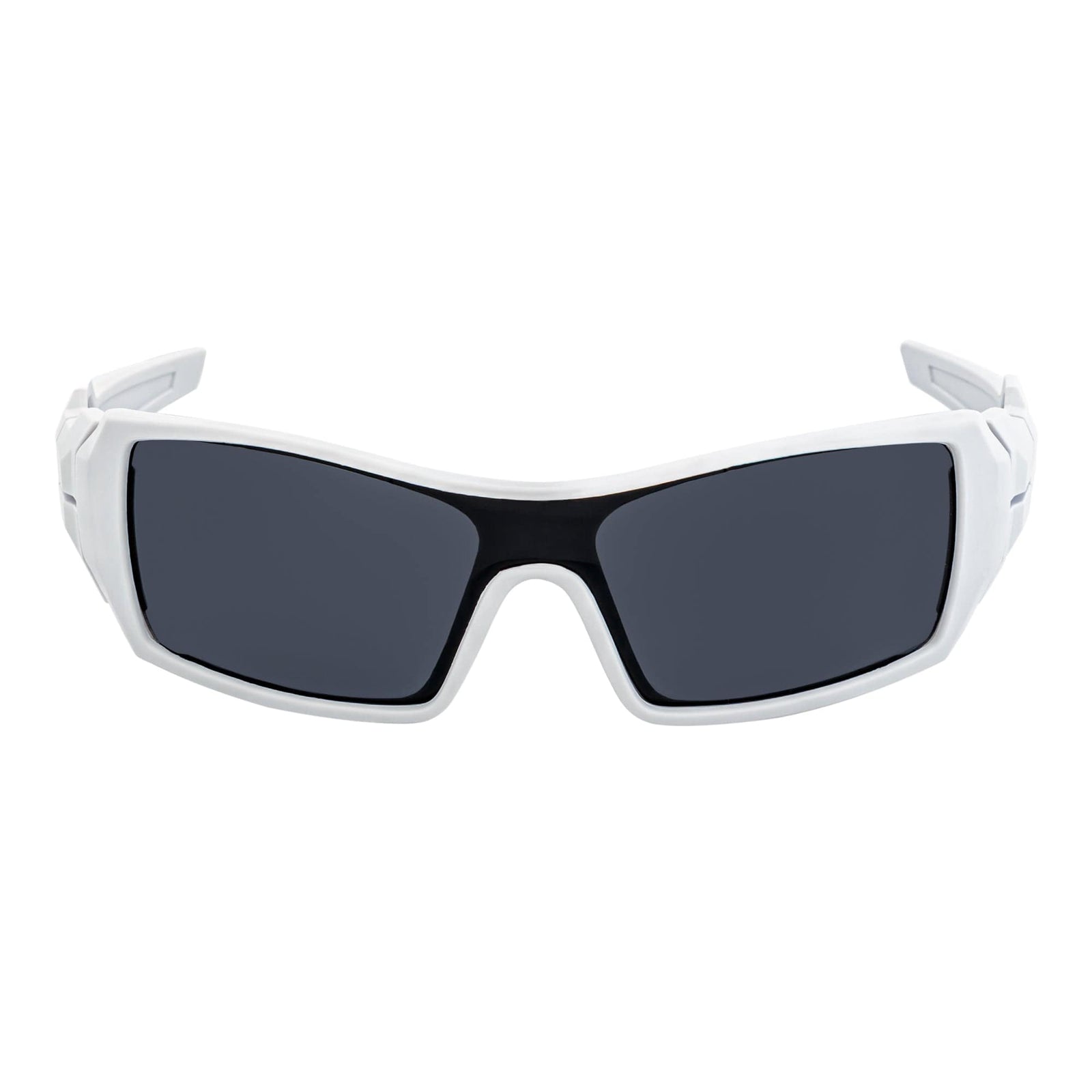 FUEL - Modern Sports Wraparound Single Lens Sunglasses Matte White Smoke Tint - MorspecsM1014-5