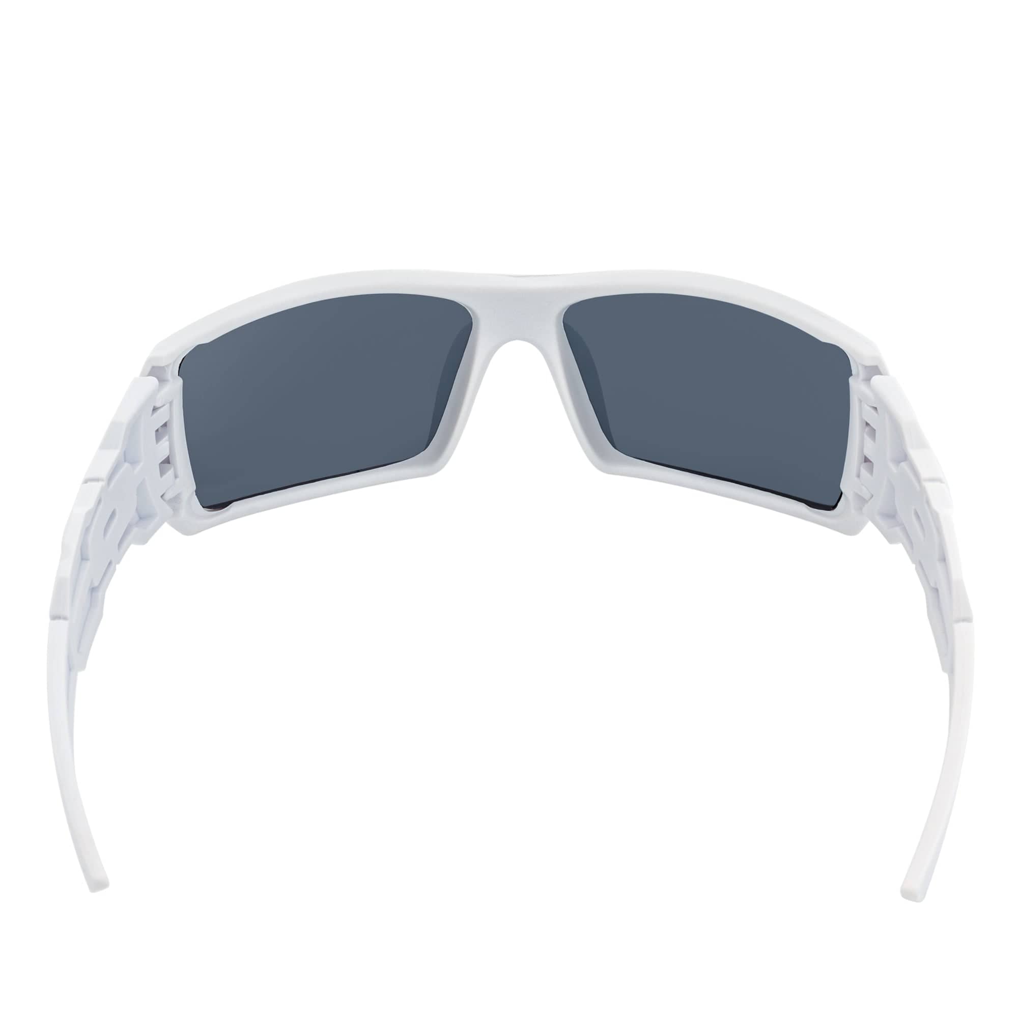 FUEL - Modern Sports Wraparound Single Lens Sunglasses Matte White Smoke Tint