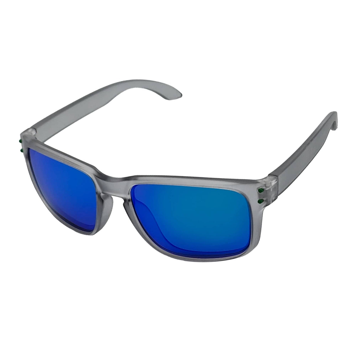 HALLBROOK - Polarized Modern Sports Sunglasses Frost Gray Blue Mirror
