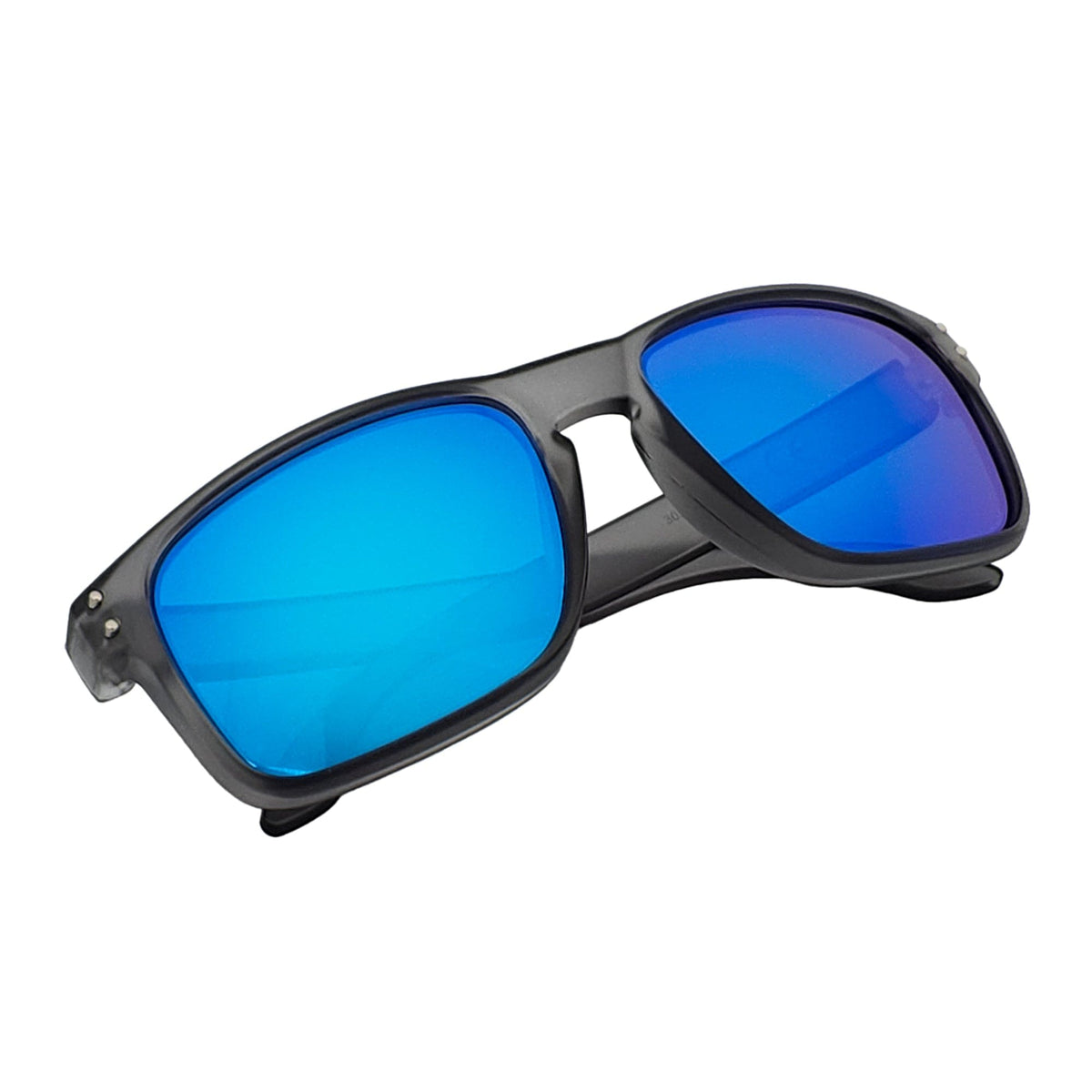 HALLBROOK - Polarized Modern Sports Sunglasses Frost Gray Blue Mirror
