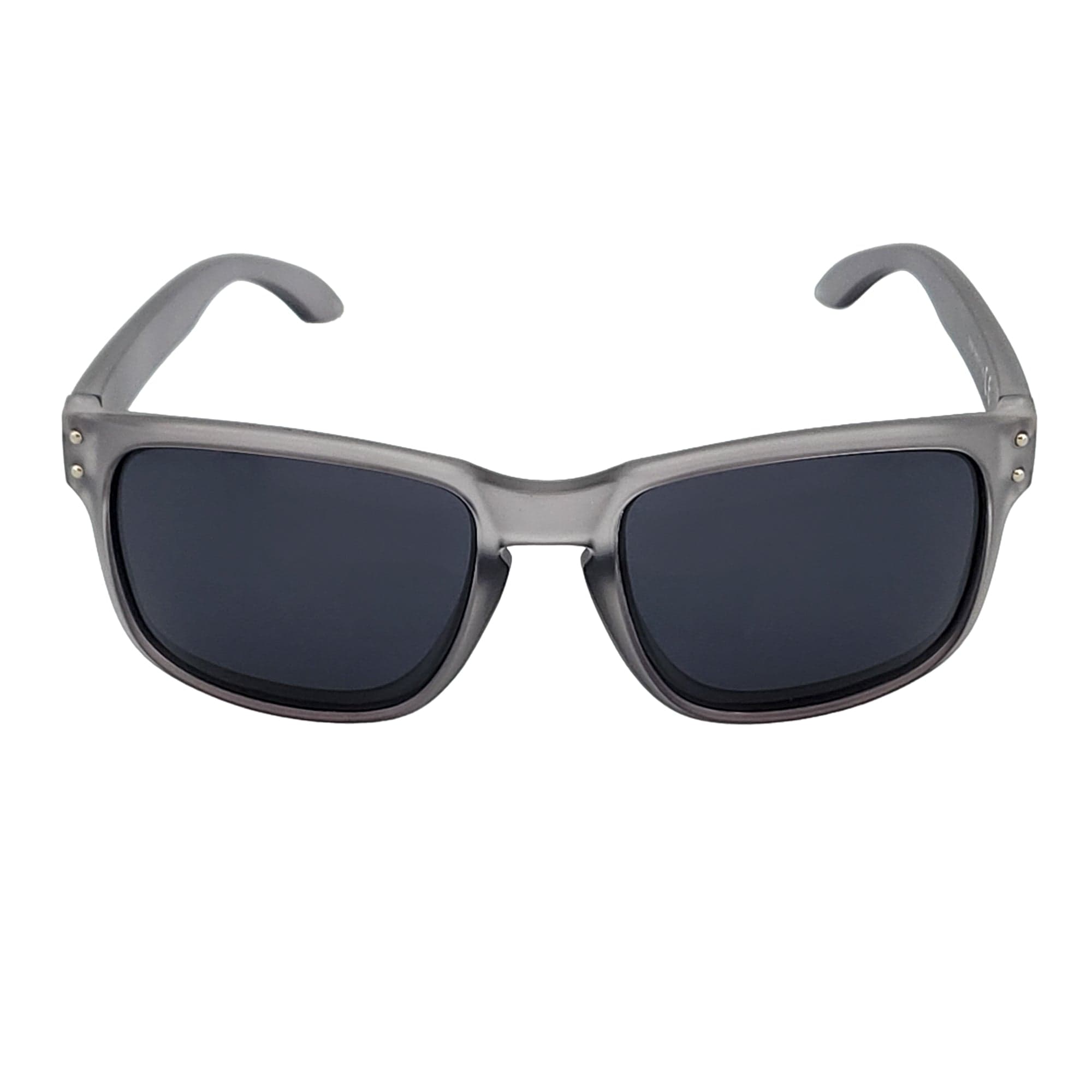 HALLBROOK - Polarized Modern Sports Horn Sunglasses Frost Gray Smoke Tint