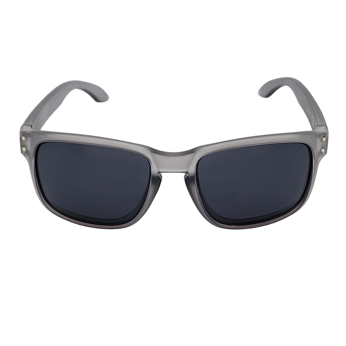 HALLBROOK - Polarized Modern Sports Horn Sunglasses Frost Gray Smoke Tint
