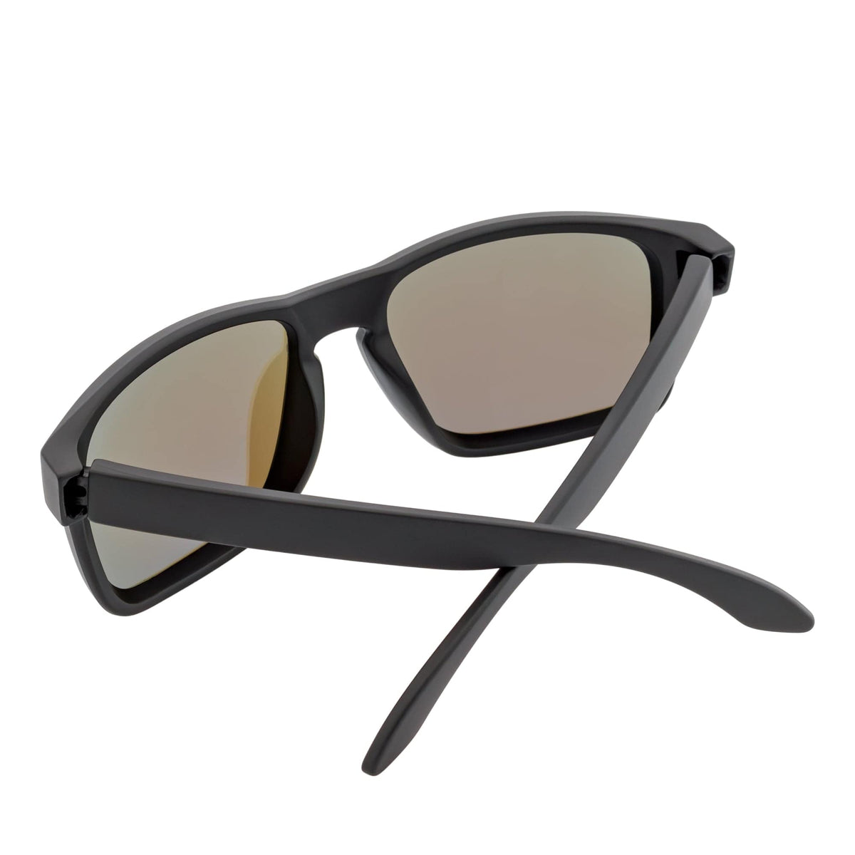 HALLBROOK - Polarized Modern Sports Sunglasses Matte Black Blue Mirror