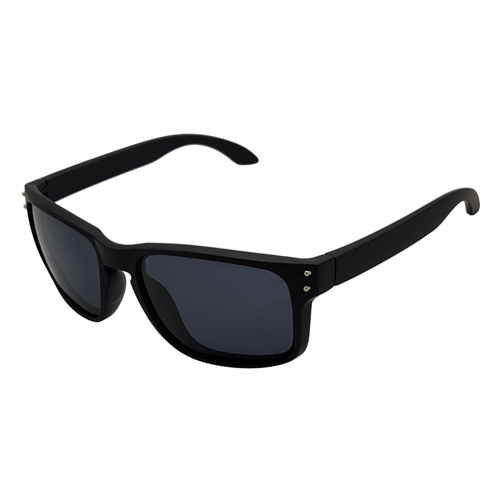 HALLBROOK - Polarized Modern Sports Sunglasses Matte Black Dark Smoke
