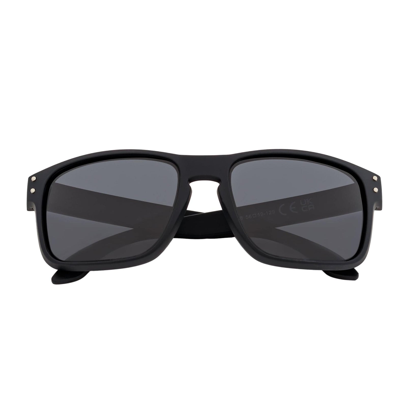 HALLBROOK - Polarized Modern Sports Sunglasses Matte Black Dark Smoke