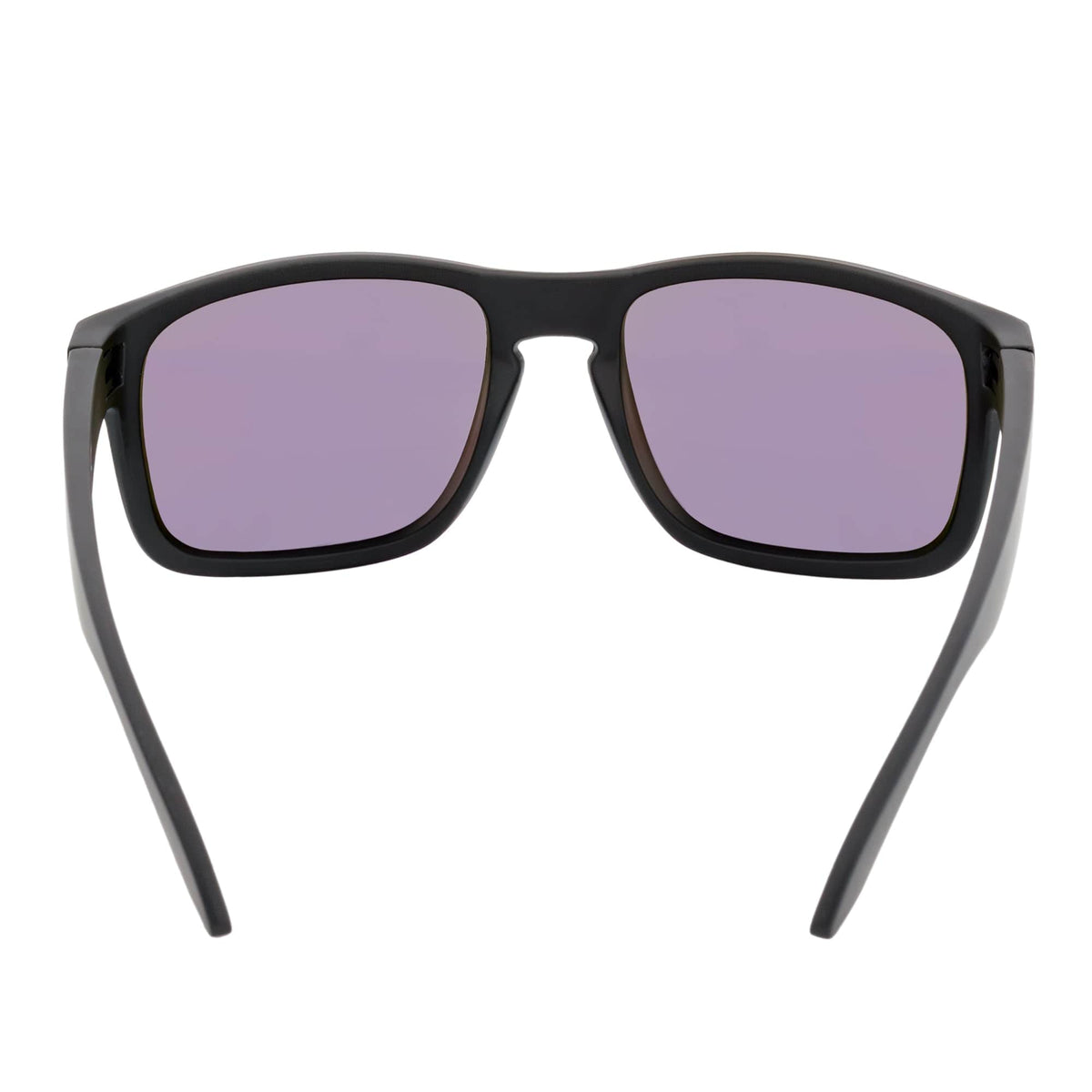 HALLBROOK - Polarized Modern Sports Horn Sunglasses Matte Black Green Mirror