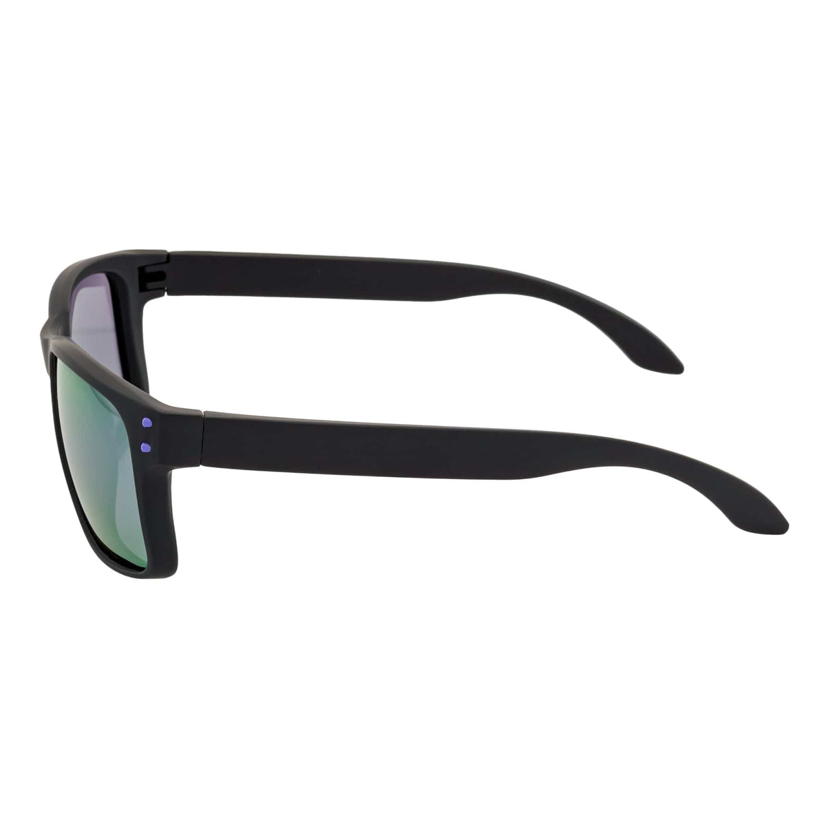 HALLBROOK - Polarized Modern Sports Sunglasses Matte Black Purple Mirror