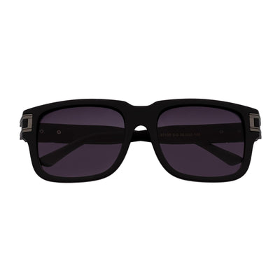 IMPERIAL - Square Two - Tone Metal Accent Square Sunglasses Black - Gunmetal Lavender