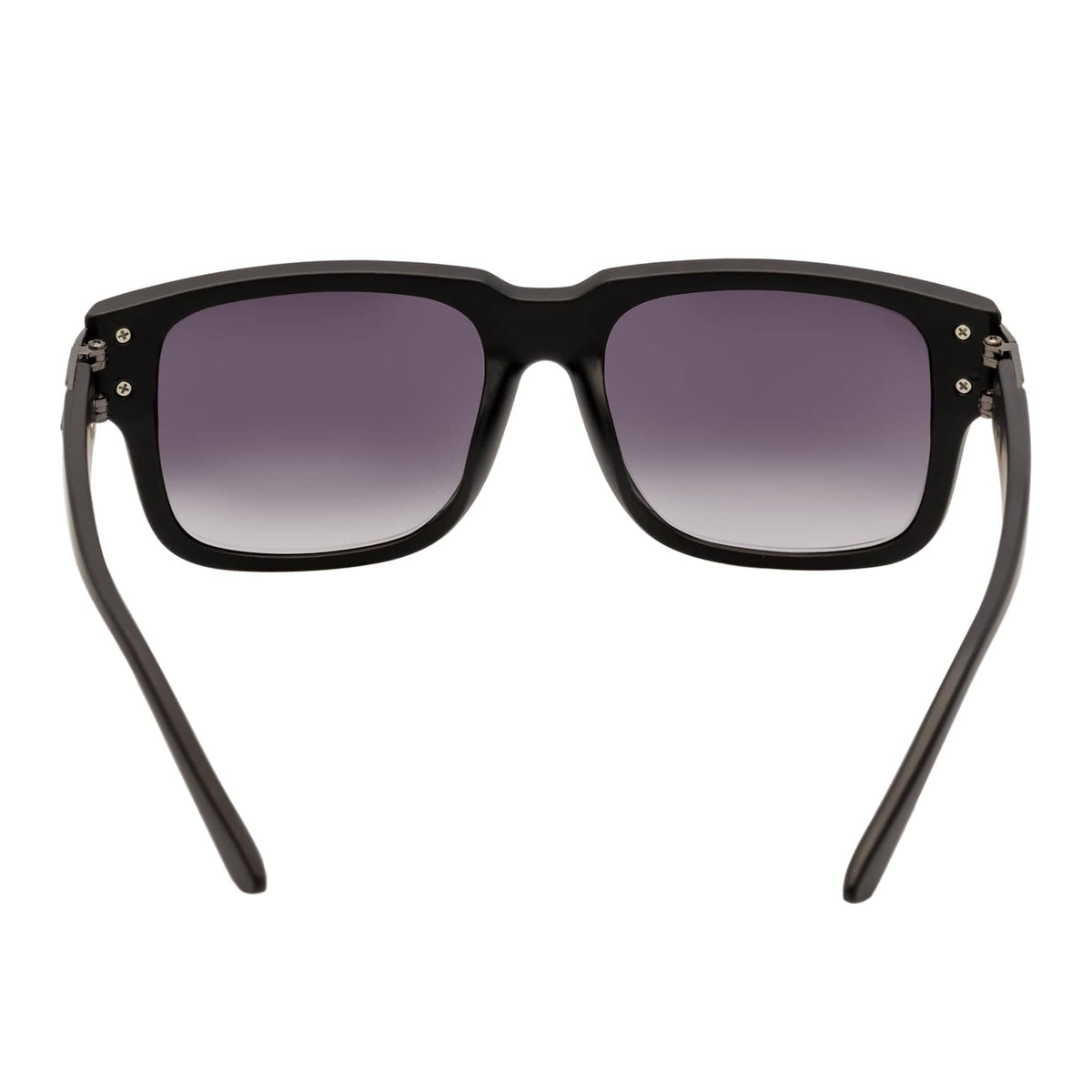 IMPERIAL - Square Two - Tone Metal Accent Square Sunglasses Black - Gunmetal Lavender