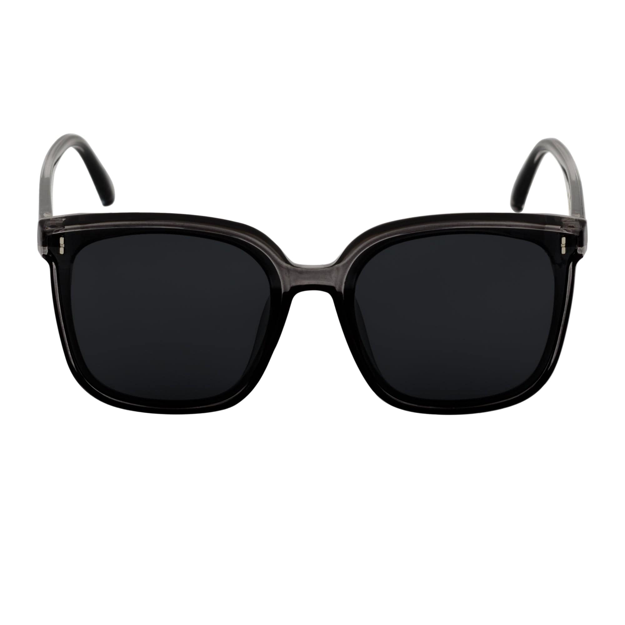 KARA - Polarized Womens Oversize Square Cat Eye Sunglasses Clear Gray Smoke