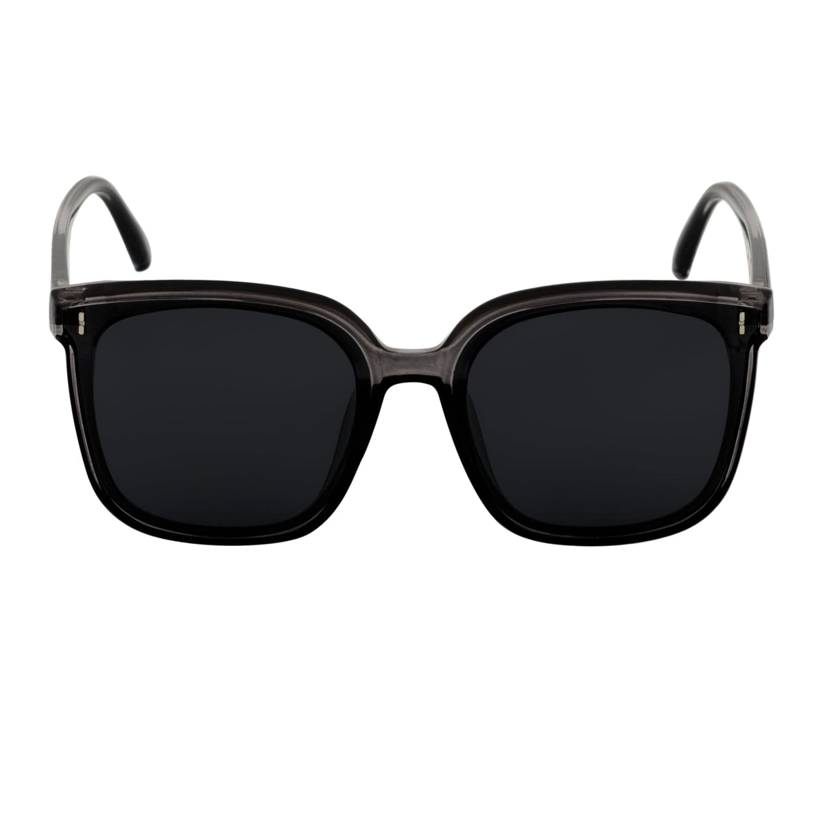 KARA - Polarized Womens Oversize Square Cat Eye Sunglasses Clear Gray Smoke