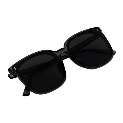 KARA - Polarized Womens Oversize Square Cat Eye Sunglasses Clear Gray Smoke