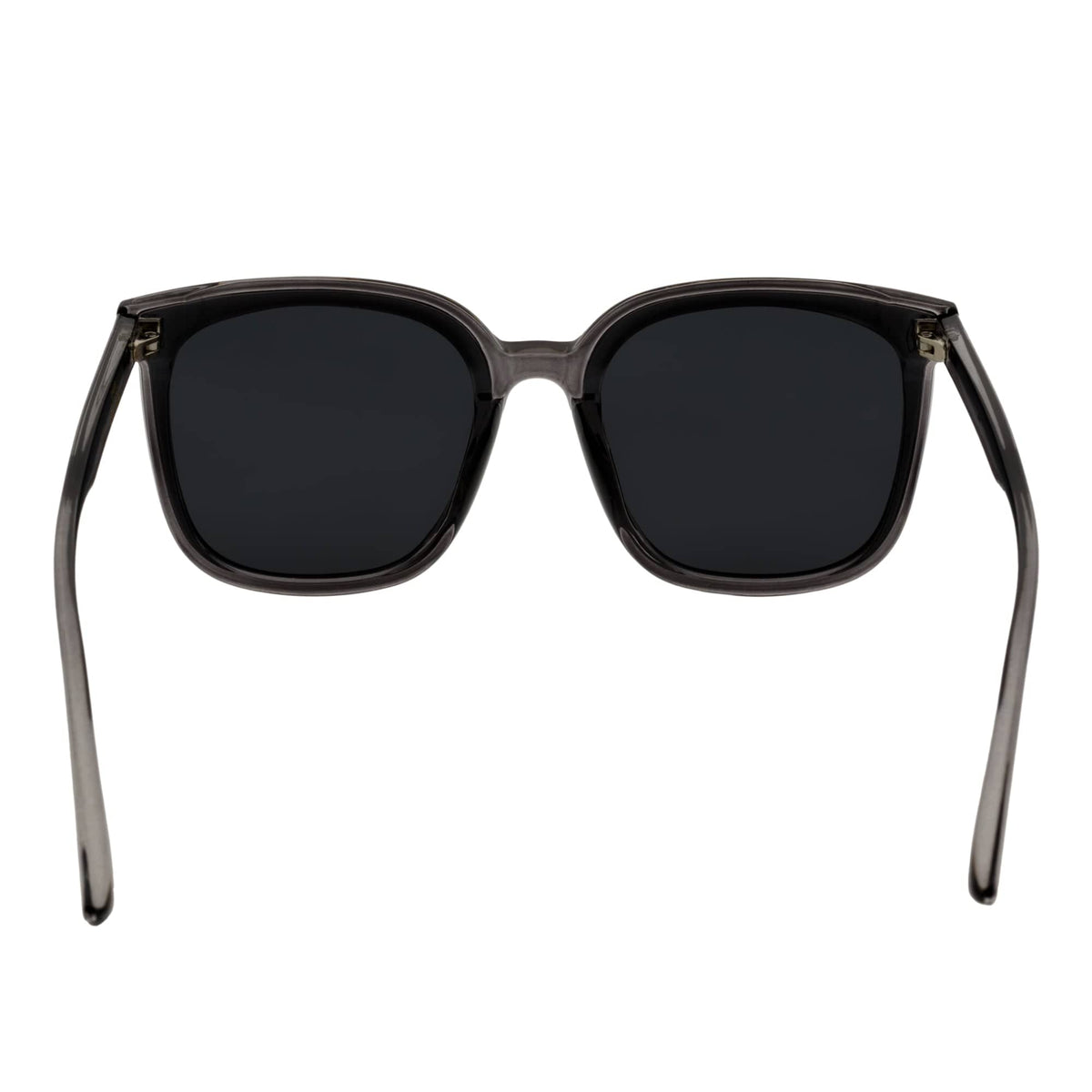 KARA - Polarized Womens Oversize Square Cat Eye Sunglasses Clear Gray Smoke