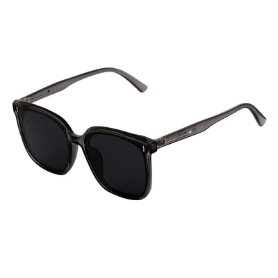 KARA - Polarized Womens Oversize Square Cat Eye Sunglasses Clear Gray Smoke