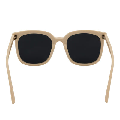 KARA - Polarized Womens Oversize Square Cat Eye Sunglasses Creme Smoke