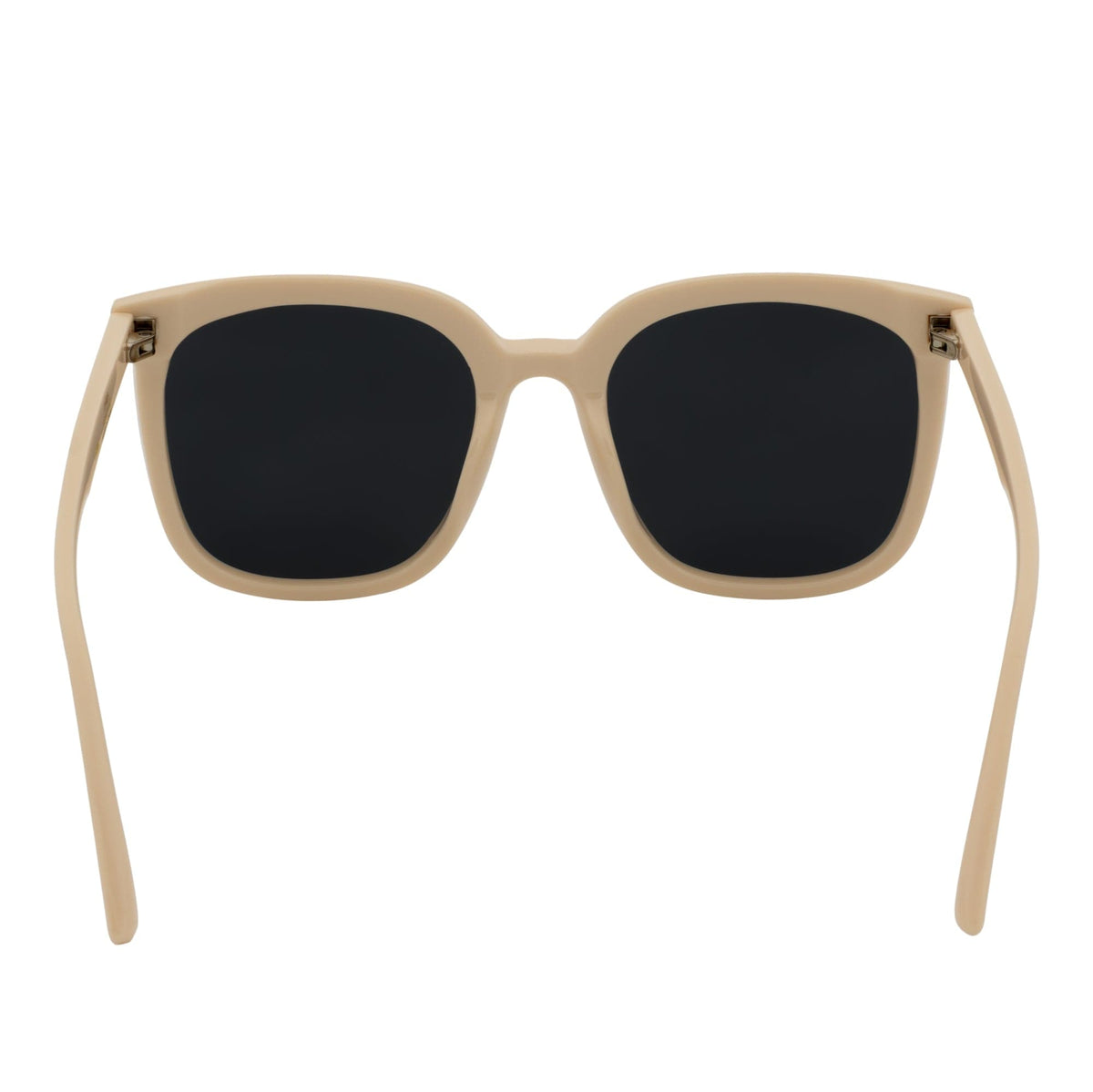 KARA - Polarized Womens Oversize Square Cat Eye Sunglasses Creme Smoke