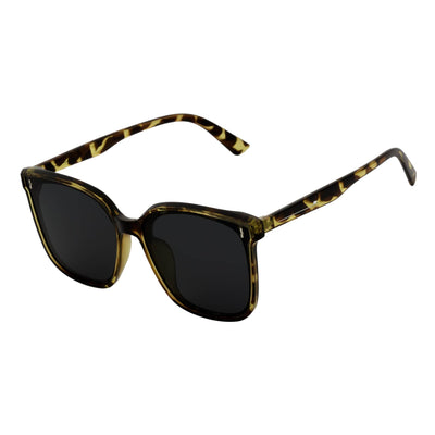 KARA - Polarized Womens Oversize Cat Eye Sunglasses Green Tortoise Smoke