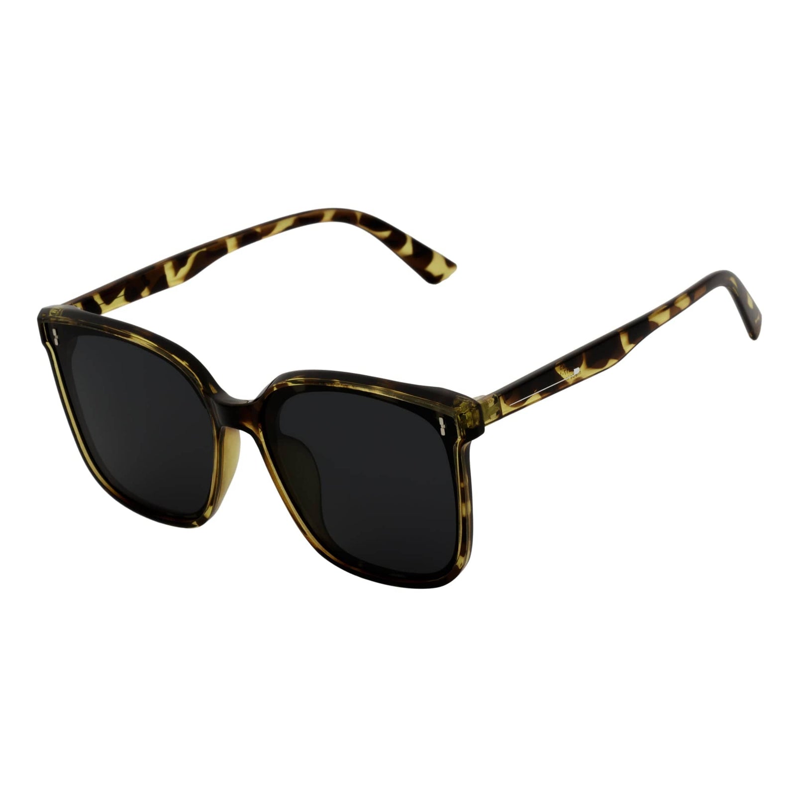 KARA - Polarized Womens Oversize Cat Eye Sunglasses Green Tortoise Smoke