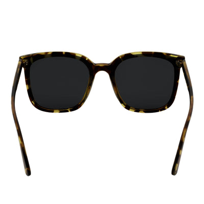 KARA - Polarized Womens Oversize Cat Eye Sunglasses Green Tortoise Smoke