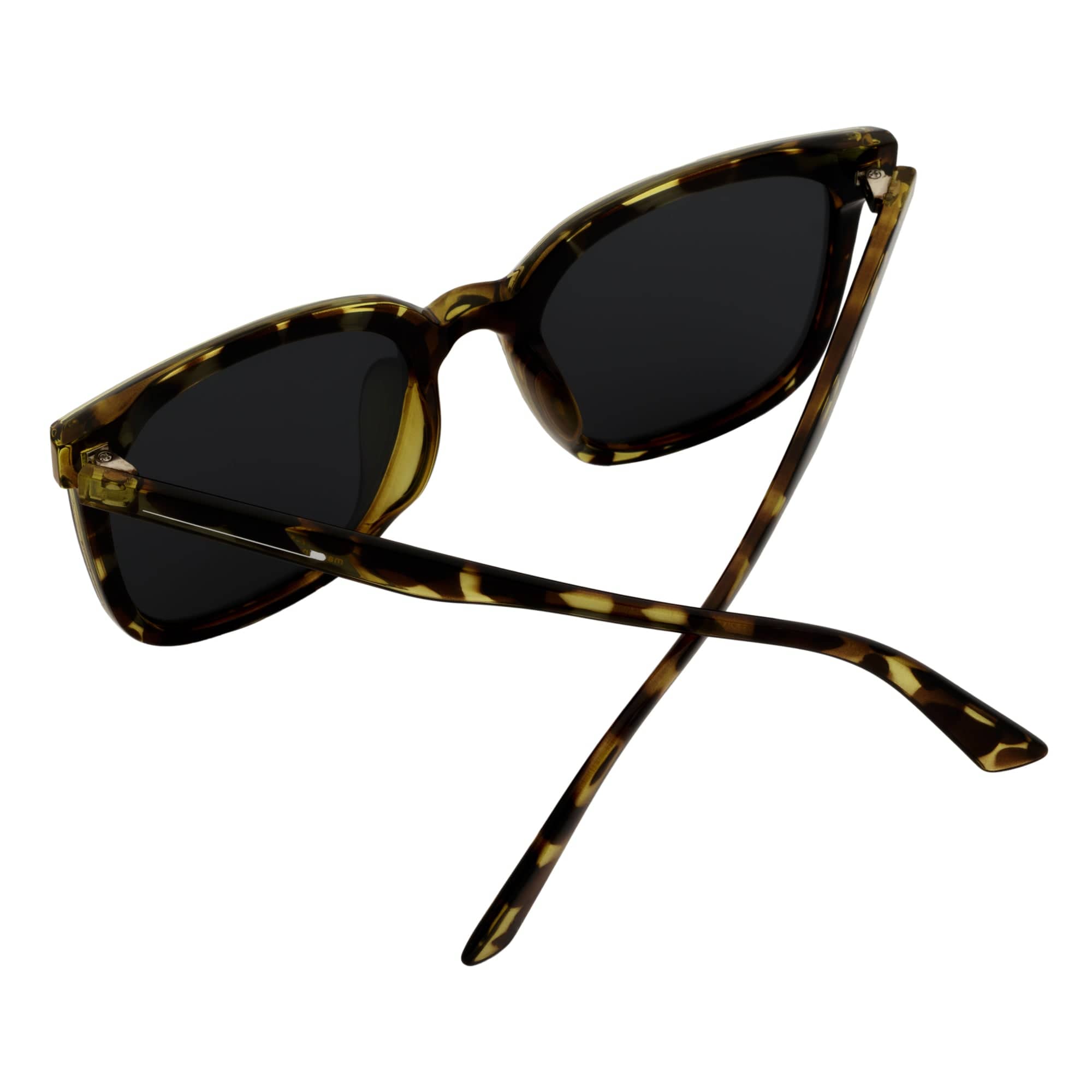 KARA - Polarized Womens Oversize Cat Eye Sunglasses Green Tortoise Smoke