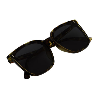 KARA - Polarized Womens Oversize Cat Eye Sunglasses Green Tortoise Smoke