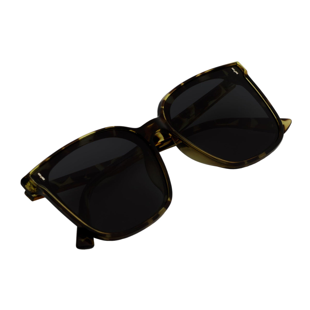 KARA - Polarized Womens Oversize Cat Eye Sunglasses Green Tortoise Smoke