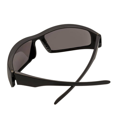 KASTOR - Modern Rectangle Sports Wraparound Sunglasses Matte Black Smoke