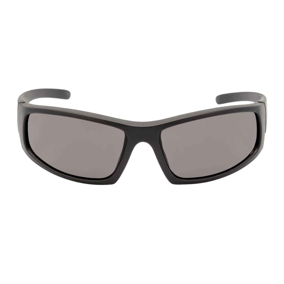 KASTOR - Modern Rectangle Sports Wraparound Sunglasses Matte Black Smoke