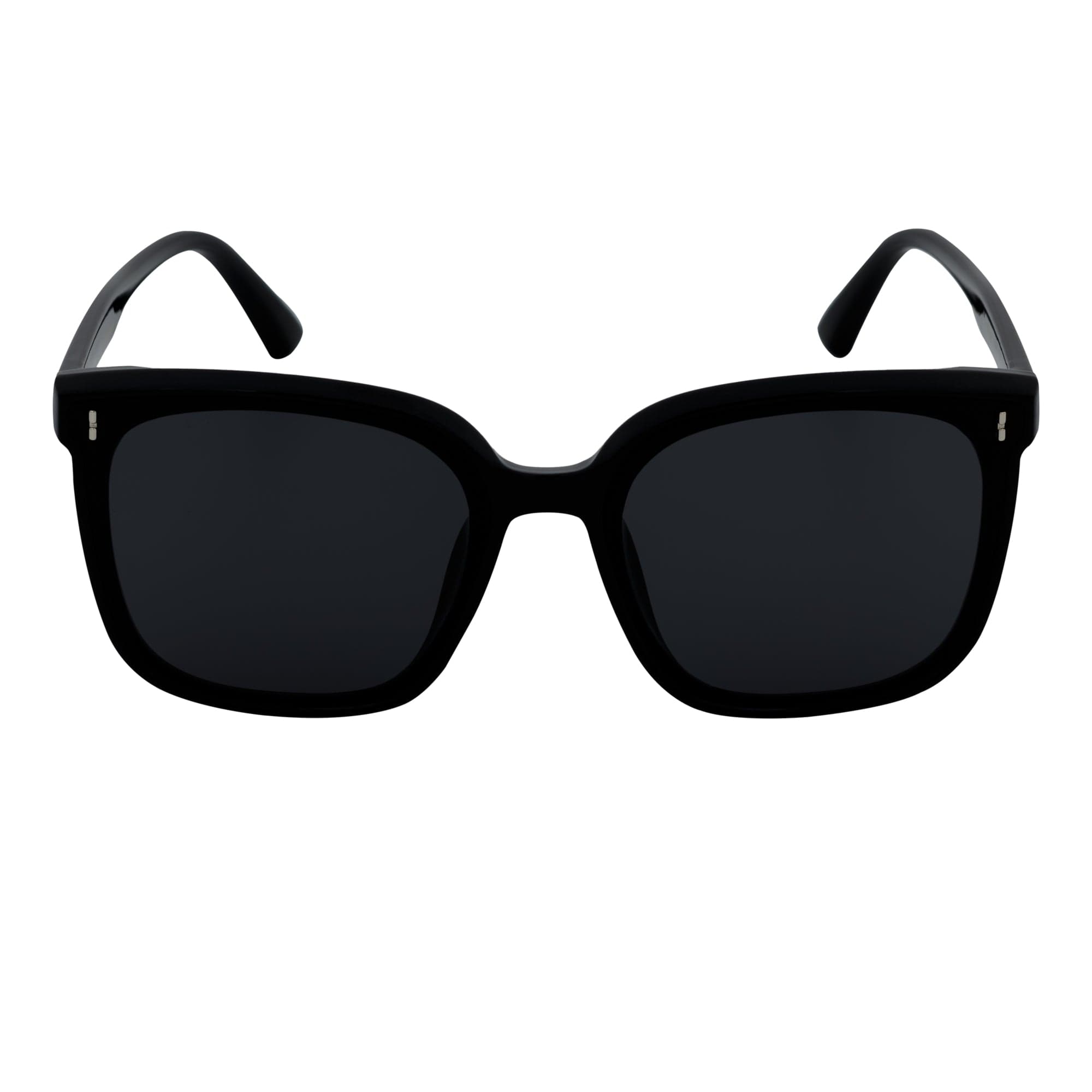KATE - Womens Polarized Oversize Square Cat - Eye Sunglasses Black Smoke