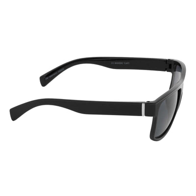 KENT - Modern Flat Top Horn Rimmed Sunglasses Gloss Black Dark Smoke Tint