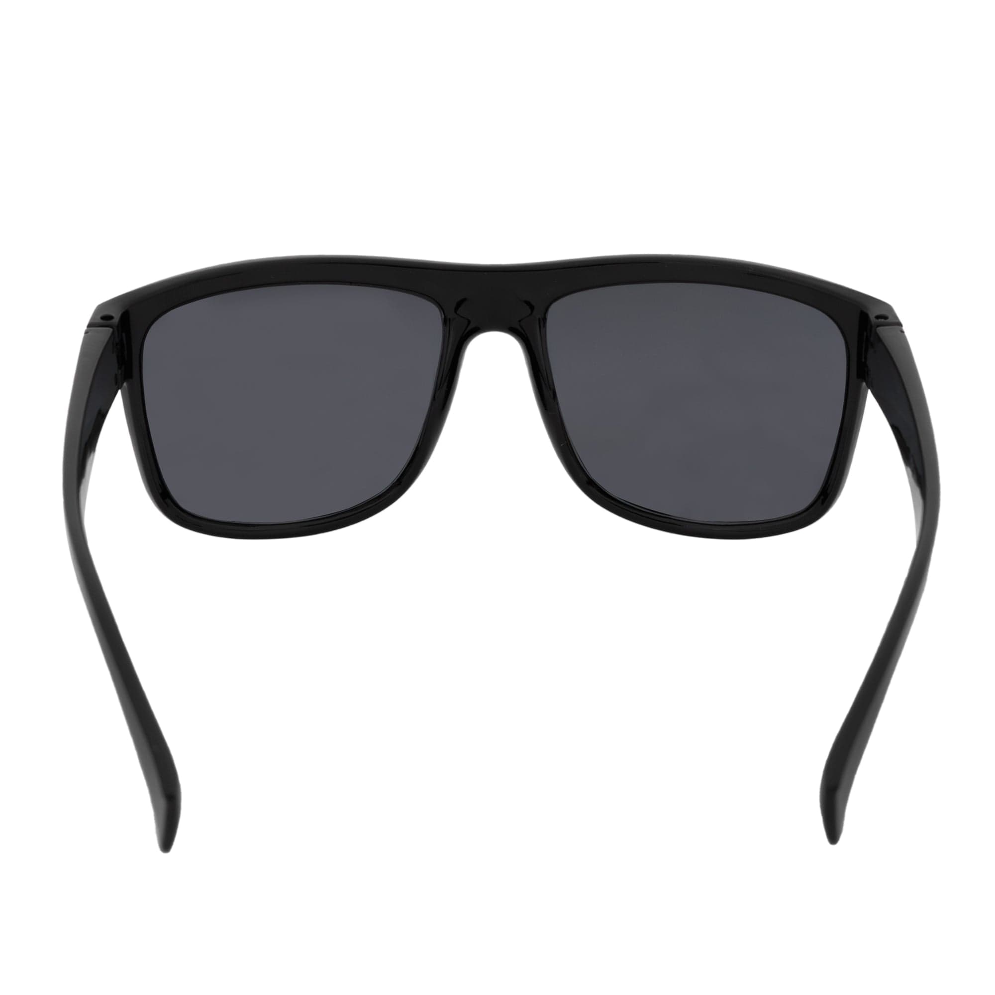 KENT - Modern Flat Top Horn Rimmed Sunglasses Gloss Black Dark Smoke Tint