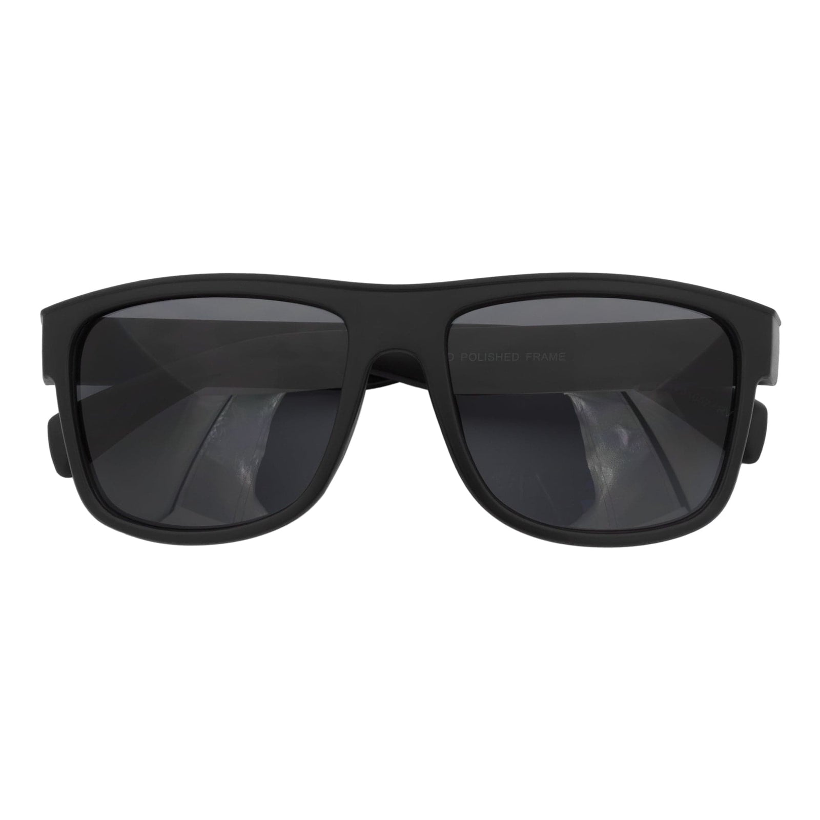 KENT - Modern Flat Top Horn Rimmed Sunglasses Matte Black Dark Smoke Tint