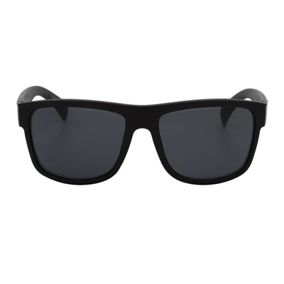 KENT - Modern Flat Top Horn Rimmed Sunglasses Matte Black Dark Smoke Tint