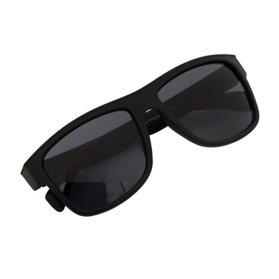 KENT - Modern Flat Top Horn Rimmed Sunglasses Matte Black Dark Smoke Tint
