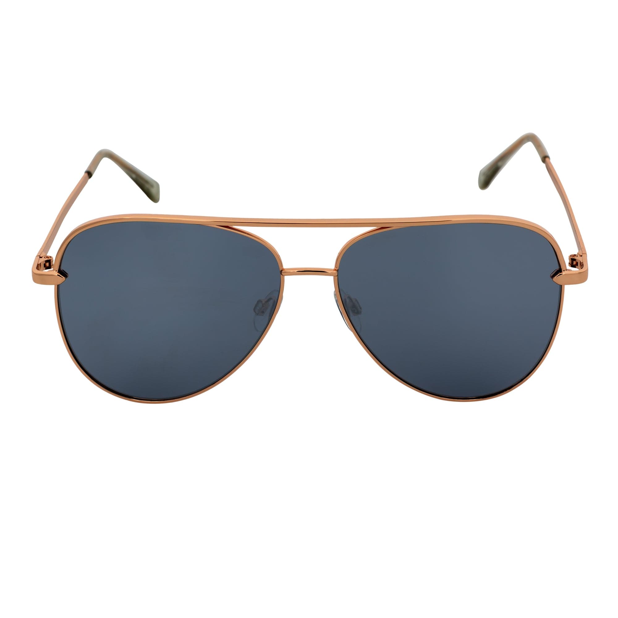 KEY - Oversize Large Flat Lens Metal Aviator Sunglasses Gold Silver Mirror - Morspecs M1040-8